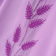 Elegant Crew Neck Long Sleeve Chiffon Abaya Dress with Matching Headscarf (AA230)